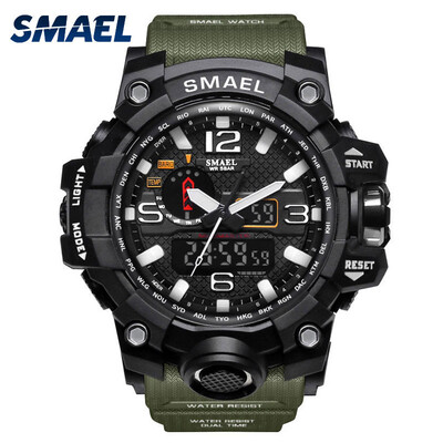 

Gobestart SMAEL Men Sport Watch Dual Display Analog Digital LED Electronic Wrist Watches
