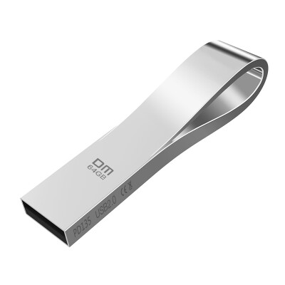 

Damai DM 64GB USB20 U disk curve PD135 series silver metal waterproof shockproof computer creative u disk car USB flash drive universal