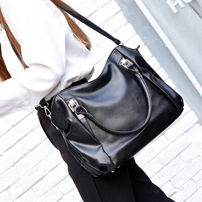 

Tailored Fashion Women Leather Handbag Shoulder Bag Crossbody Bag Tote Bag Black