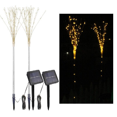 

2 Pack Solar Fireworks Tree Lights With Light Sensor 100-LEDs DIY Shape Multi Color Garden Decorative Lawn Light Pathway Lamp