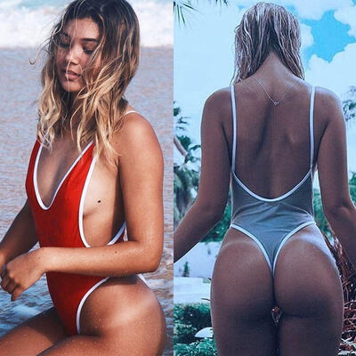 

Sexy Women One Piece Padded Bikini Monokini Swimsuit Backless Swimwear Beachwear