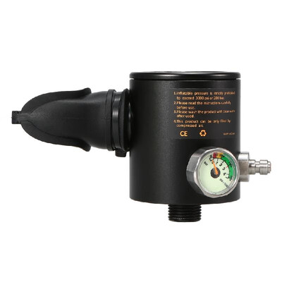 

05L Oxygen Cylinder Head Scuba Respirator Part Diving Regulator Breather with Gauge