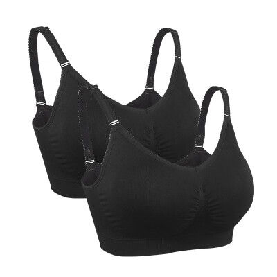 

iLoveSIA Nursing Bra Breathable Anti-Hit Hammer Full Cup No Trace Breastfeeding Bra-2P-70705638