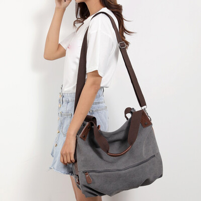 

Tailored Womens Canvas Handbag Small Vintage Shopper Shoulder Bag Tote Bag Bucket Bag
