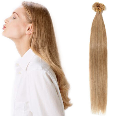 

Fusion Hair Extensions Invisible NailU Tip Glue Real Human Hair Extensions Real Soft Hair Extensions 50 strands50g