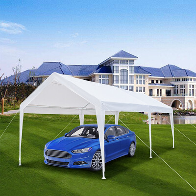 

Carport Tent 3x6 Carport Car Canopy Versatile Shelter Car Shed with Foot Cloth White Car Canopy