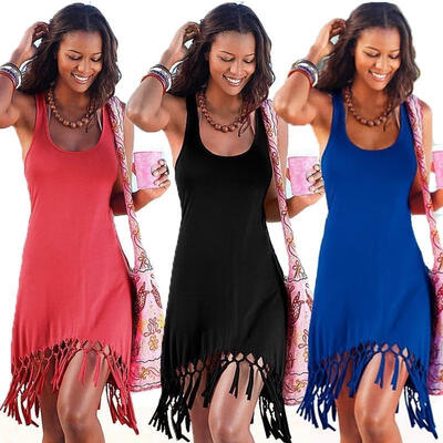 

Sexy Women Summer Casual Sleeveless Evening Party Beach Dress Short Mini Dress