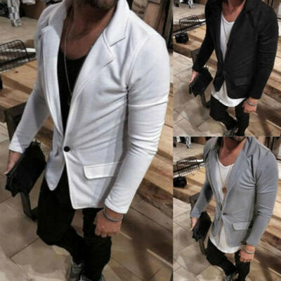 

Mens New Jacket Coat Padded Biker Vintage Outwear Jackets Button Suit Blazer NEW