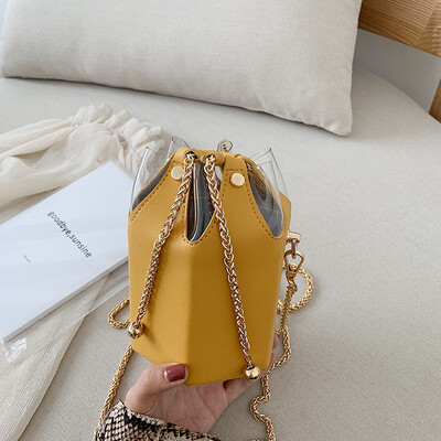 

Summer ins super fire personality bag female 2019 new Korean version of the wild single shoulder slung fashion chain bucket bag