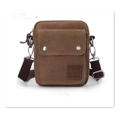 

Fashion mens zipper bag mens canvas bag high quality Messenger bag brown khaki bag mens bag