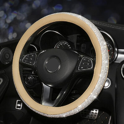

Full drill steering wheel cover car hot sale diamond steering wheel cover new set of personality unisex steering wheel tide Purple