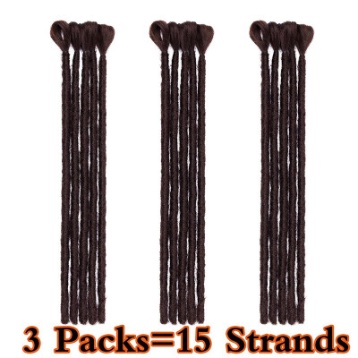 

3 Packs Handmade Dreadlocks Extensions Mens Dreadlocks Fashion Reggae Hair Hip-Hop Style Synthetic Dreadlocks Hair For Men