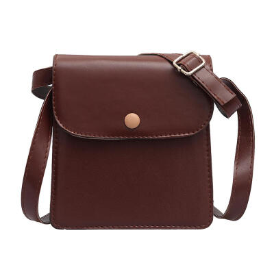 

Shoulder Crossbody Handbags Solid Color Women Leather Small Messenger Bags