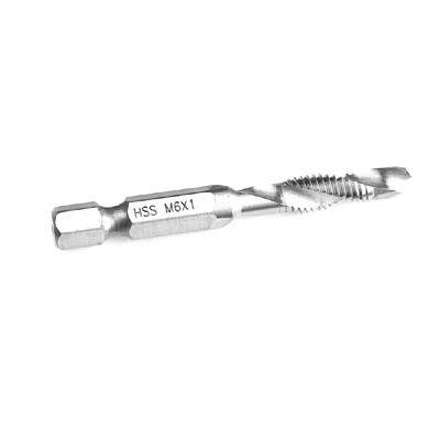 

Hex Shank Metric Thread -3M-4M5M6M-8M-10 Titanium-Coated HSS Drill&Tap Bits HSS4241 Hardness is Suitable for WoodPlasti