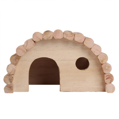 

Greensen Wooden Hamster Arch Bed Small Animal Warm House Hamster Nest Wooden Toy