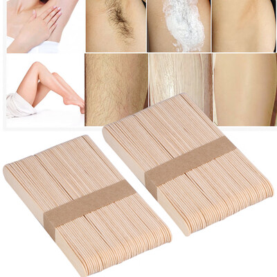 

Greensen 100PcsBox Wooden Disposable Waxing Stick Spatula Applicator Wax Tongue DepressorWaxing Applicator Waxing Spatula