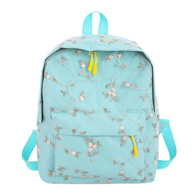 

Lace Flower Travel Backpacks Preppy Style Women Canvas School Bags Knapsack