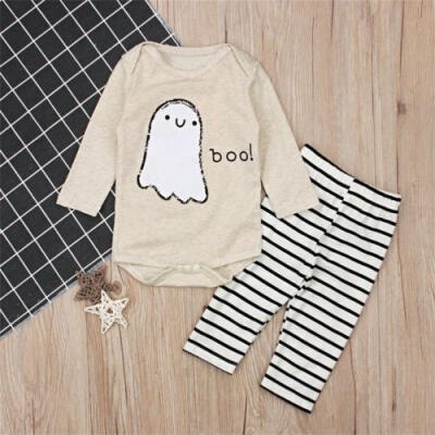 

Newborn Baby Boy Girls Cotton Romper Stripe Pants Leggings Outfit Clothes