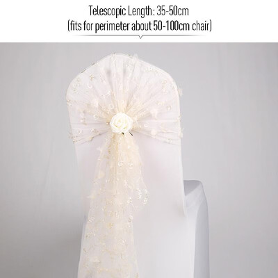 

Chair Sash Bow Elastic Chair Ribbon Back Tie Bands Flower for Wedding Party Ceremony Banquet