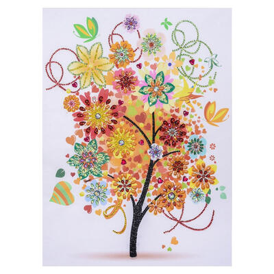 

5D DIY Special Shaped Diamond Painting Colorful Tree Cross Stitch Embroider