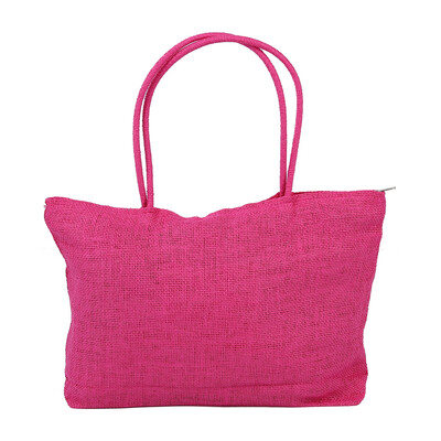 

Hot Ladies Straw Weaving Summer Beach Tote Bag Shopping Travelling Zippered Bag