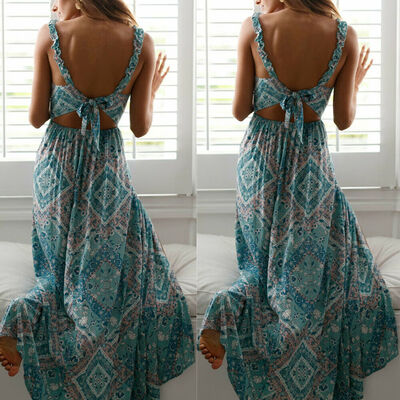 

Women Long Boho Maxi Evening Party Dress Chiffon Dress Summer Beach Dresses Sexy