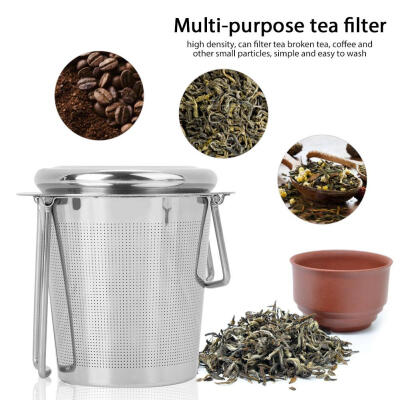 

Greensen Stainless Steel Mesh Tea Infuser Metal Cup Strainer Foldable Filter With-Lid Stainless Steel Tea Filter Tea Strainer