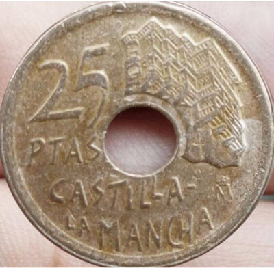 

20mm castilla la mancha Spain 25 Ptas used Conditon