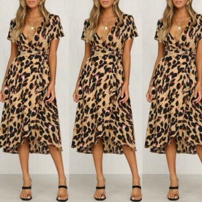 

Womens Summer Boho Casual Long Maxi Evening Party Cocktail Beach Dress Sundress