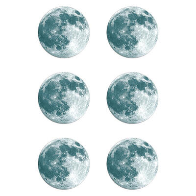 

6pcs Moon Luminous Wall Pasters Noctilucent Wall Stickers Child Room Decor