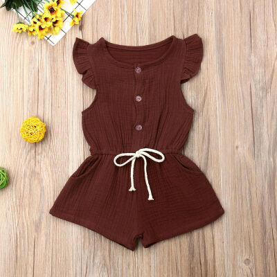 

Newborn Baby Girls Clothes Cotton Romper Jumpsuit Overall Casual Outfits Set