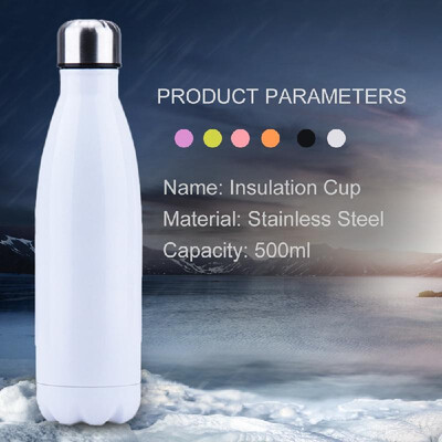 

Water Bottle Stainless Steel 500ml Insulated Cup Vacuum Insulated Water Bottle Bright Exterior Keeps Cold Hot for Long Time