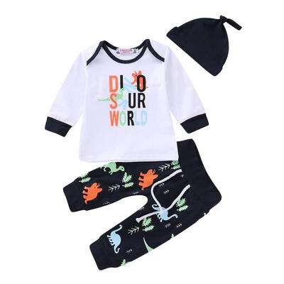 

Toddler Baby Boy Girl T-shirt Tops Dinosaur Long Pants Outfit Clothes Set