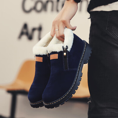 

Fashion simple snow boots men plus velvet low to help cotton shoes Martin boots men thick outdoor mens boots non-slip boots