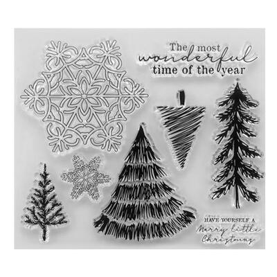 

Snowflakes DIY Clear Stamp for Scrapbooking Transparent Silicone Seal Sheet