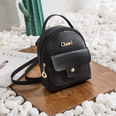 

Women Girls Mini Faux Leather Backpack Rucksack School Bag Travel Handbag