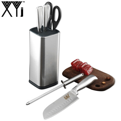 

XYj Stainless Steel Kitchen Knives Holder Tool Sharpener Bar Kitchen Scissor Kitchen Knife