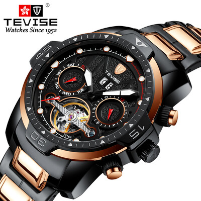 

TEVISE brand new Swiss fashion night light multifunctional mechanical watches Europe waterproof calendar mens watches