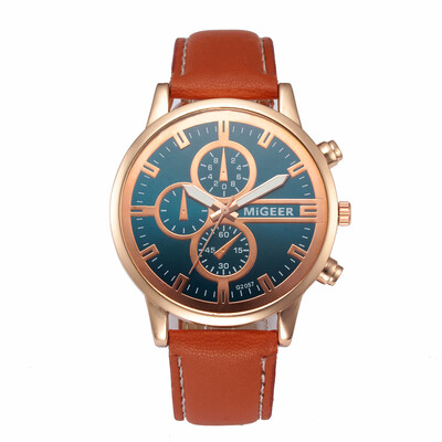 

Gobestart Retro Design Leather Band Analog Alloy Quartz Wrist Watch