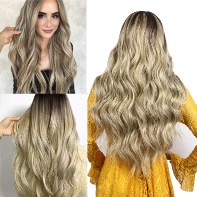 

〖Follure〗Curly Gradient Synthetic Wig Long Wavy Hair Full Heat Resistant Sexy Wigs 30Inch