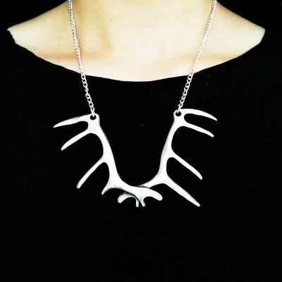 

Europe&the United States cross-border for exaggerated reindeer horn alloy pendant necklace 2018 new Christmas jewelry ladies necklace
