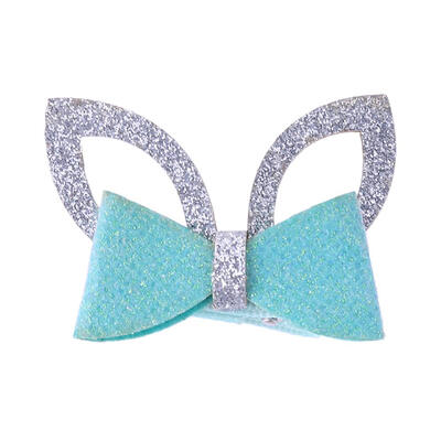 

Glitter Sequins Rabbit Ear Bow Barrettes Kids Girls Party Hair Clip Hairpin