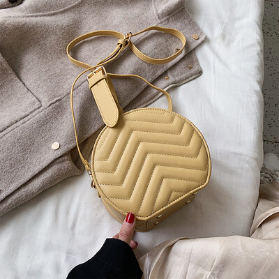 

Advanced foreign gas bag early autumn Fugu handheld small round bag new 2019 Korean version 100 lap single shoulder bag oblique sa