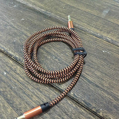 

Color Woven Audio Cable Metal Head 35mm AUX Car Audio Pair Recording Cable