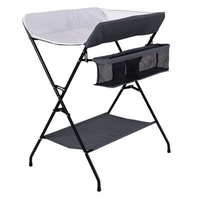 

Baby Storage Folding Diaper Changing Table-Gray