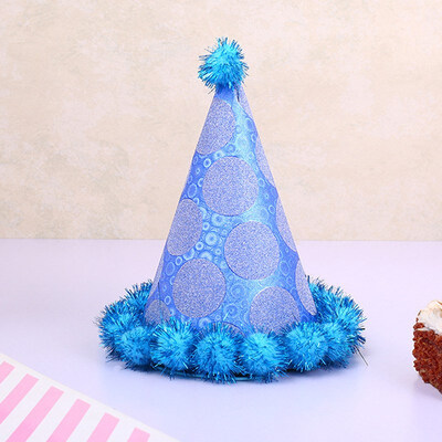 

FUNNYBUNNY Childrens Party Supplies Birthday Hat Handmade Hair Ball Cap Decoration Props Santa Hat Child Birthday Party Decor