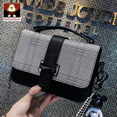 

2019 new Korean fashion Plaid chain handbag small breeze simple shoulder diagonal small square bag