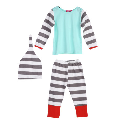 

3PCS Newborn Kids Baby Girl Boy Clothes Long Sleeve Tops T-shirtPants Outf