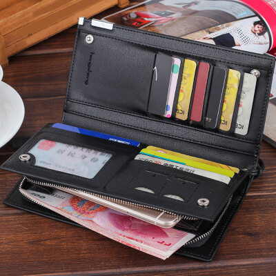 

Tailored Men Long Bifold Business Leather Wallet Money Card Holder Coin Bag Purse BK