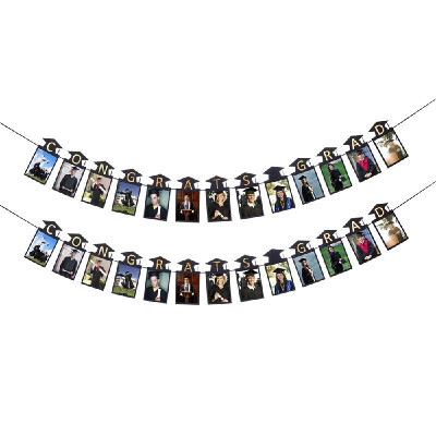 

Graduation Photo Banner Party Decoration Happy Birthday Sticker Flag Banner